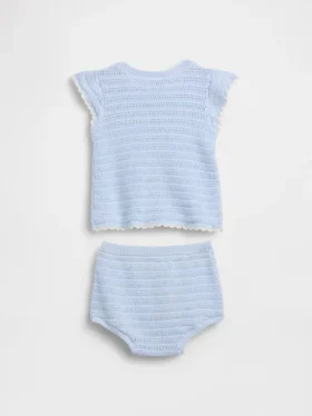 Conjunto de rayas de ganchillo para bebé