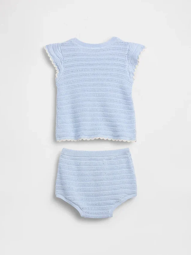 Conjunto de rayas de ganchillo para bebé