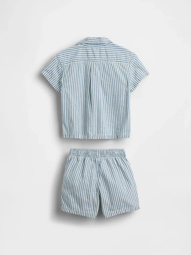 Conjunto de rayas vaqueras para bebé