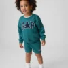 Conjunto de sudadera y pantalones cortos con logo del oso Vintagesoft Terry para Bebé y Niño