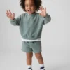 Conjunto de sudadera y pantalones cortos Vintagesoft para Bebé y Niño