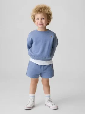 Conjunto de sudadera y pantalones cortos Vintagesoft para Bebé y Niño
