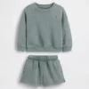 Conjunto de sudadera y pantalones cortos Vintagesoft para Bebé y Niño