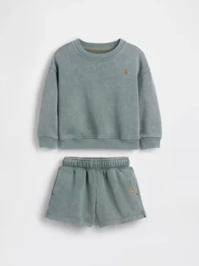 Conjunto de sudadera y pantalones cortos Vintagesoft para Bebé y Niño