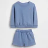 Conjunto de sudadera y pantalones cortos Vintagesoft para Bebé y Niño