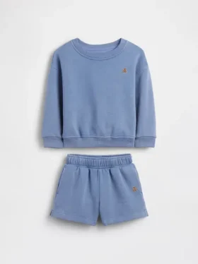 Conjunto de sudadera y pantalones cortos Vintagesoft para Bebé y Niño