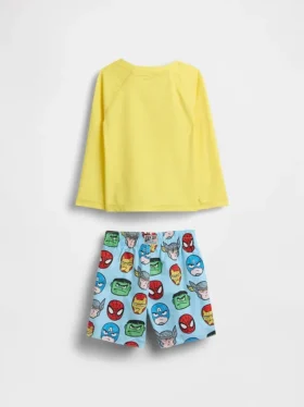 Conjunto de traje de baño con camiseta protectora Marvel para bebés y niños