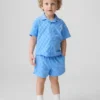 Conjunto de vacaciones de felpa a cuadros para bebés y niños pequeños