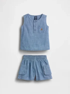 Conjunto de vaqueros con bolsillos para bebé