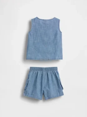 Conjunto de vaqueros con bolsillos para bebé