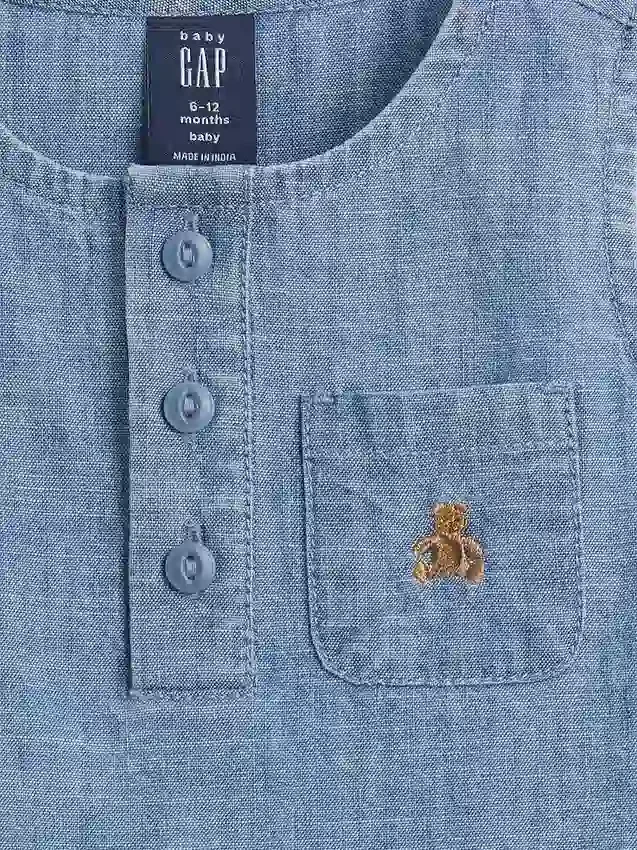 Conjunto de vaqueros con bolsillos para bebé