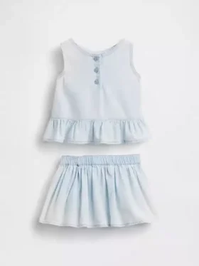 Conjunto de vaqueros con lazo para bebé