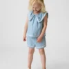 Conjunto de vaqueros con lazo para bebés y niños pequeños