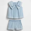 Conjunto de vaqueros con lazo para bebés y niños pequeños