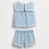 Conjunto de vaqueros con lazo para bebés y niños pequeños