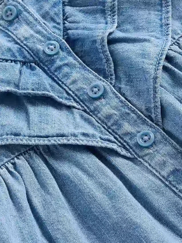 Conjunto de vaqueros con volantes para bebé