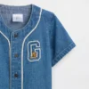 Conjunto de vaqueros estilo universitario para bebé