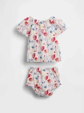 Conjunto floral para bebé