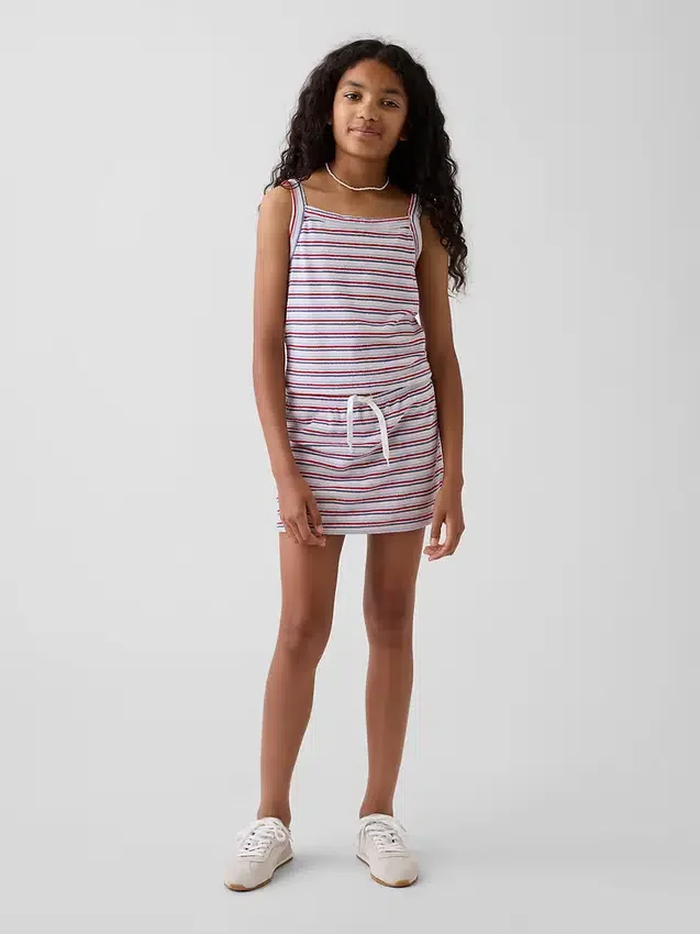 Conjunto infantil de falda-pantalón de rizo