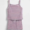 Conjunto infantil de falda-pantalón de rizo