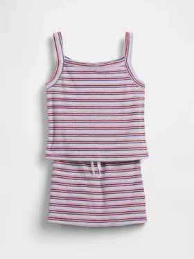 Conjunto infantil de falda-pantalón de rizo