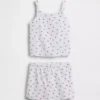 Conjunto infantil de falda-pantalón de rizo