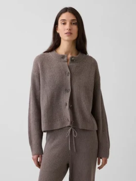 Cárdigan oversize CashSoft con punto Shaker