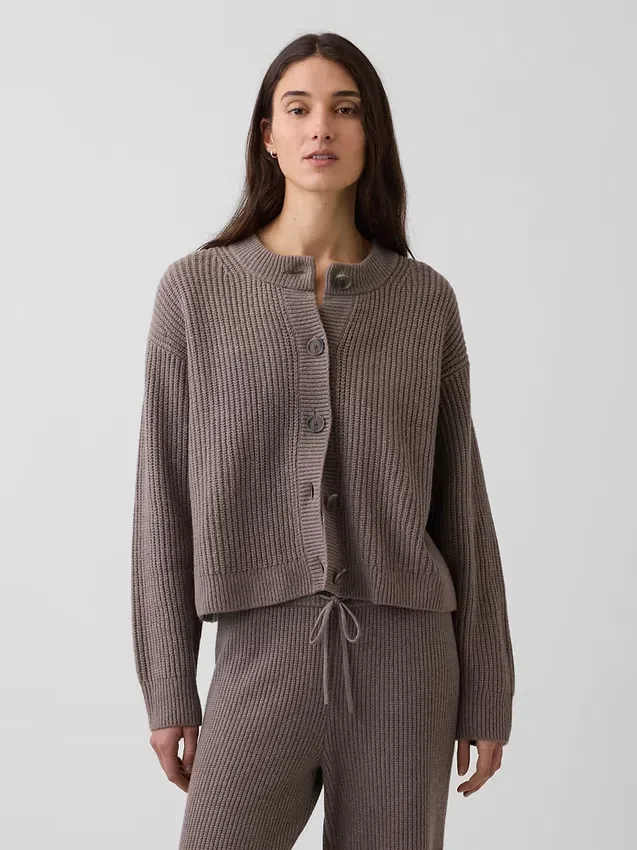 Cárdigan oversize CashSoft con punto Shaker