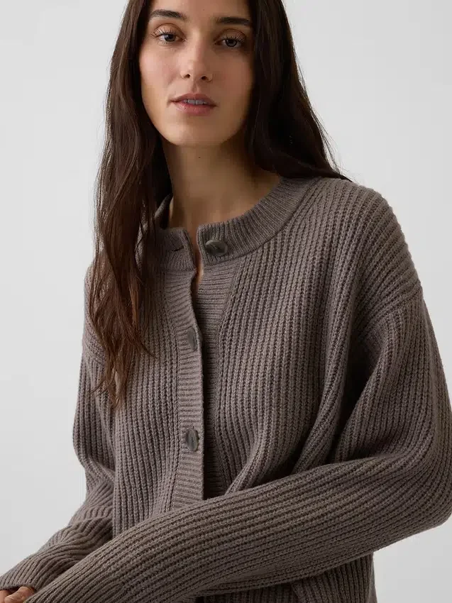 Cárdigan oversize CashSoft con punto Shaker