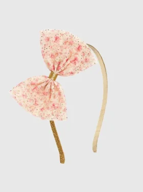 Diadema con lazo de tul y estampado floral delicado «Sweet Wink»