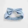 Diadema de denim con lazo para bebé