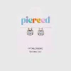 Dije de gato con orificio para pendientes Huggie