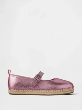 Espadrillas infantiles tipo Mary Jane metalizadas