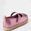 Espadrillas infantiles tipo Mary Jane metalizadas