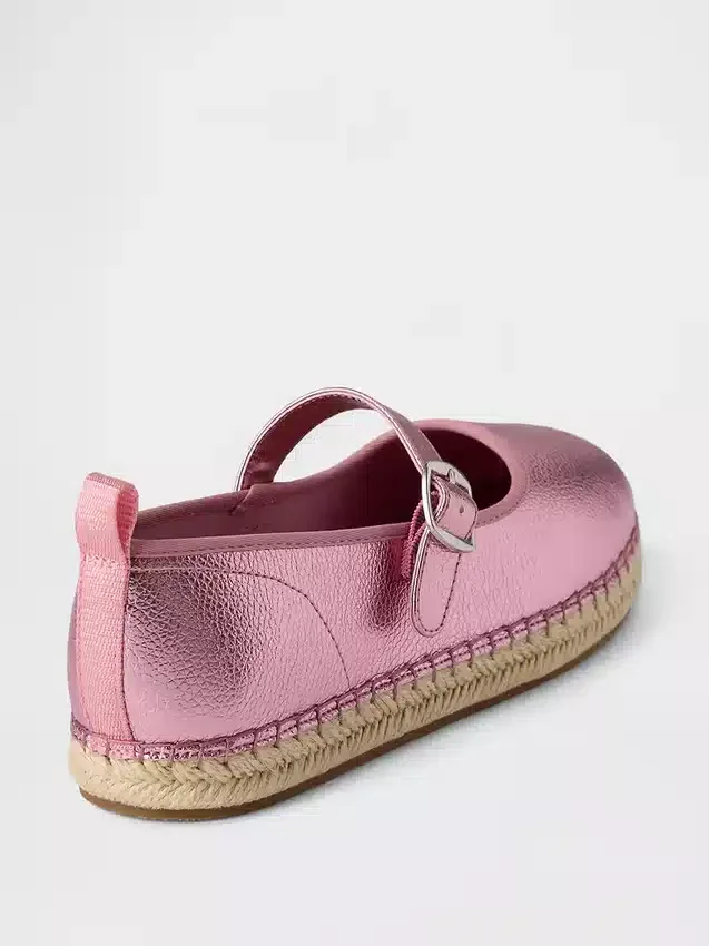 Espadrillas infantiles tipo Mary Jane metalizadas