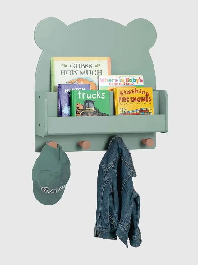 Estantería de pared babyGap Brannan Bear con 4 ganchos