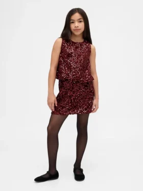 Falda infantil con lentejuelas