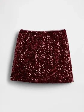 Falda infantil con lentejuelas