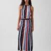 Falda-jersey maxi de rayas 100 % algodón