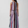 Falda-jersey maxi de rayas 100 % algodón