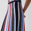Falda-jersey maxi de rayas 100 % algodón