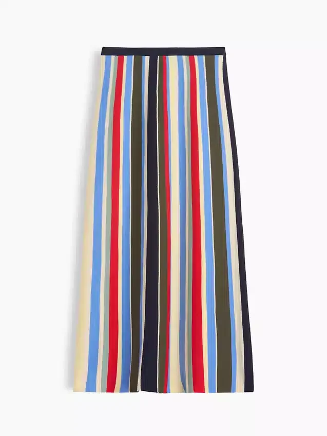 Falda-jersey maxi de rayas 100 % algodón