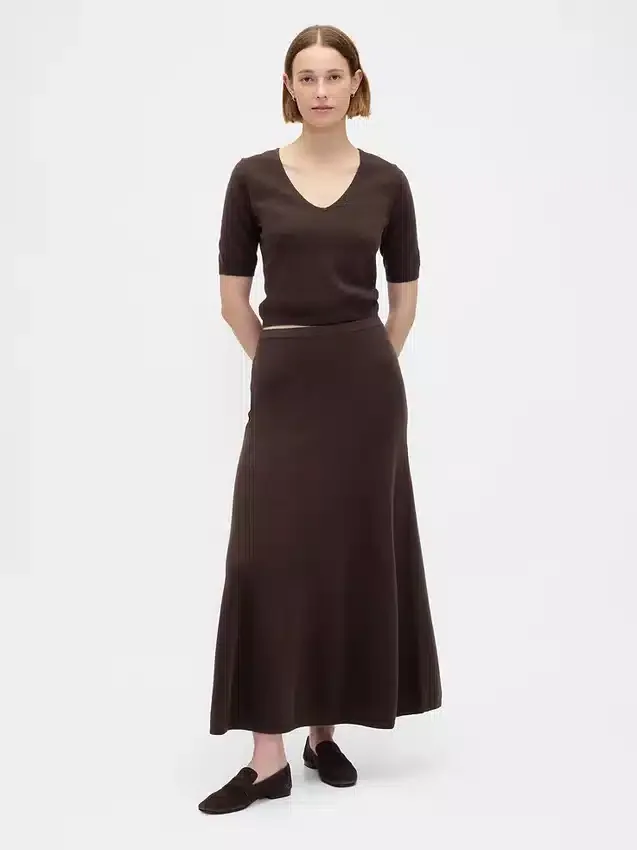 Falda larga tipo jersé CashSoft