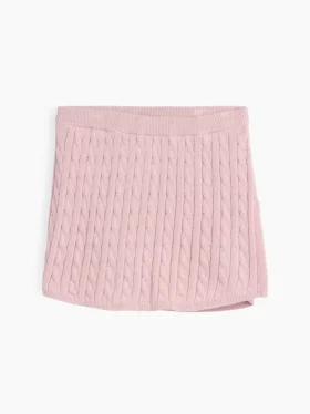 Falda-pantalón de jerséu trenzado para niño