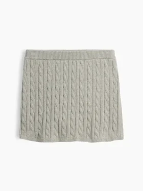 Falda-pantalón de jerséu trenzado para niño