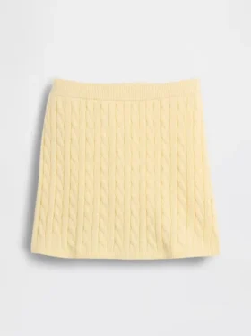 Falda-pantalón de jerséu trenzado para niño