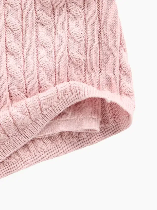 Falda-pantalón de jerséu trenzado para niño