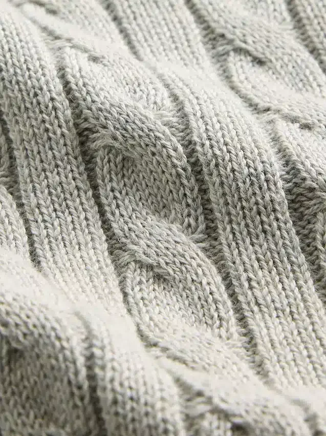 Falda-pantalón de jerséu trenzado para niño