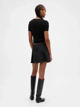 Falda vaquera con cinturón