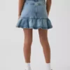 Falda vaquera con volantes para niña